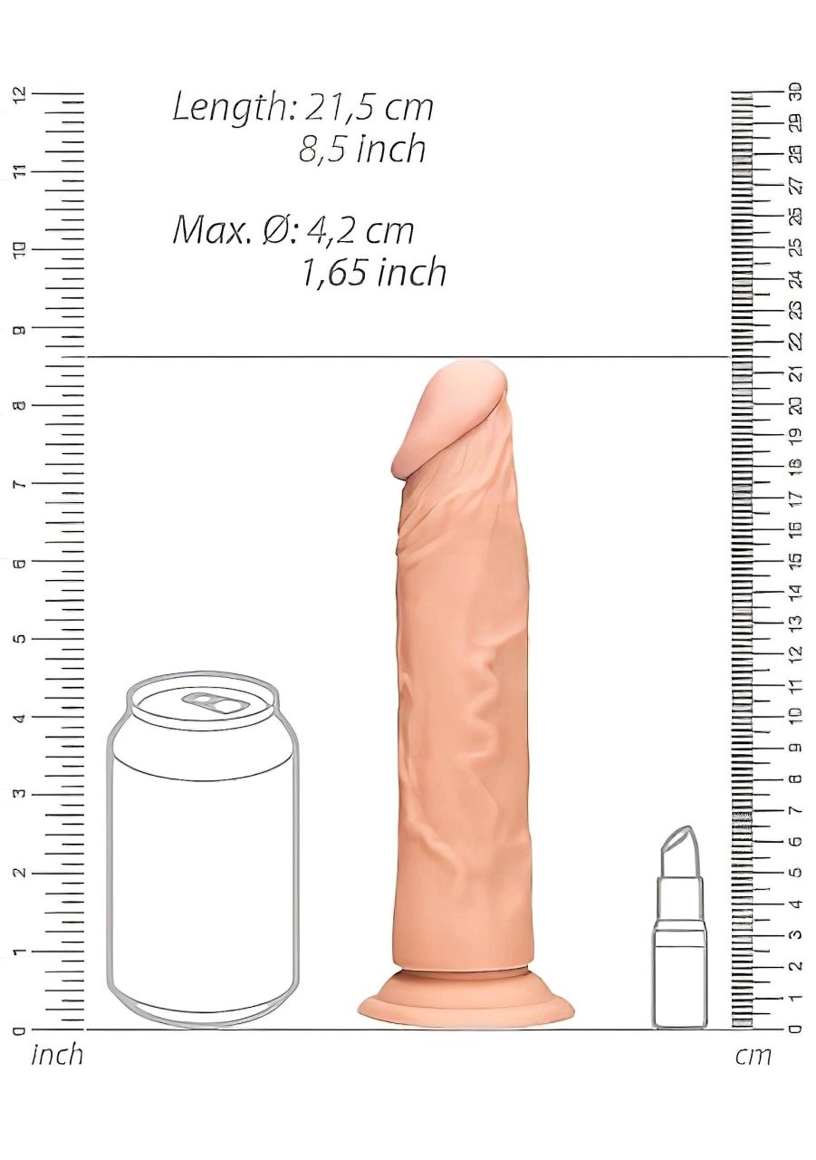 RealRock Dong 8 - élethű dildó (20 cm, testszínű)