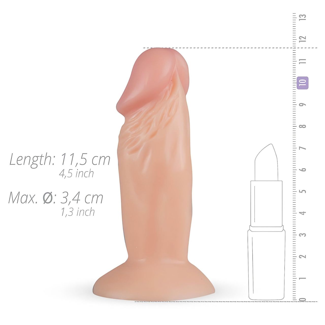 Real Fantasy Archi - élethű dildó - 11,5 cm (testszínű)