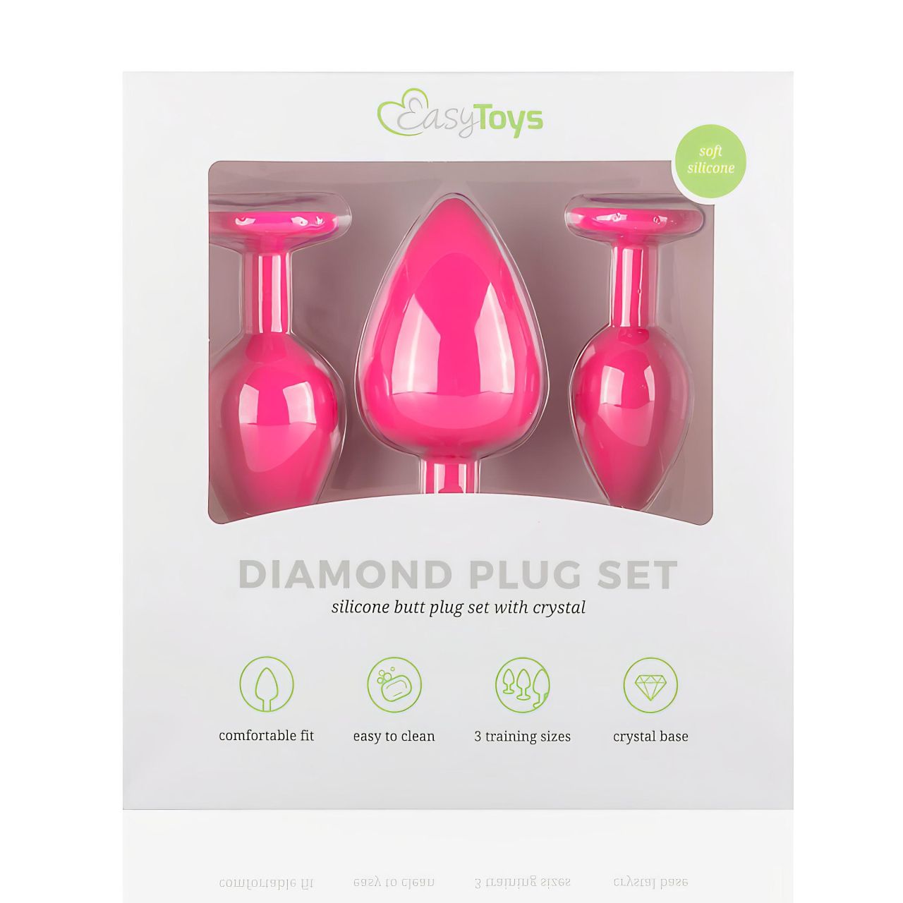 EasyToys Diamond - anál plug szett (pink) EasyToys Diamond - anál plug szett (pink)