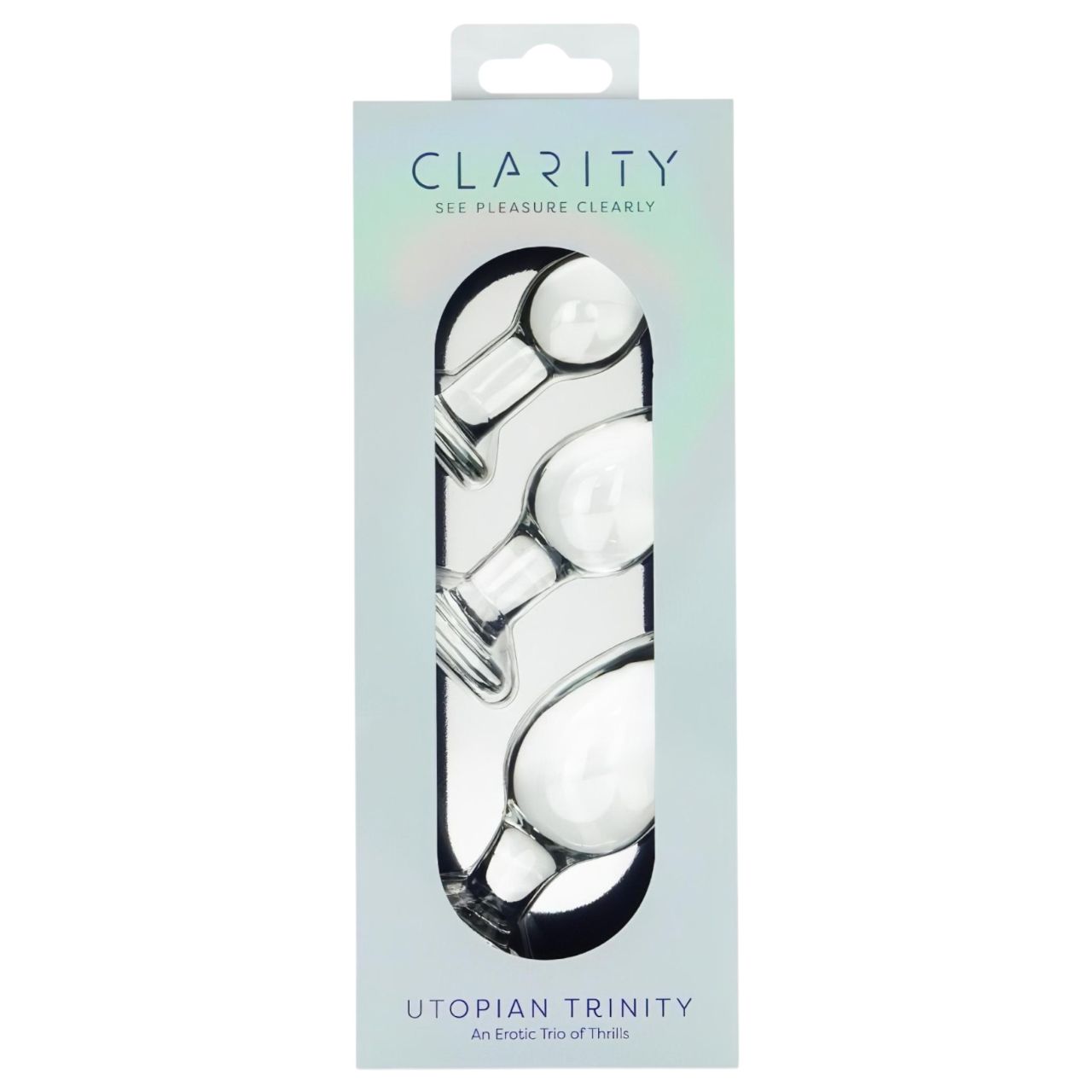 Clarity Utopian Trinity - üveg análkúp szett (átlátszó) Clarity Utopian Trinity - üveg análkúp szett (átlátszó)