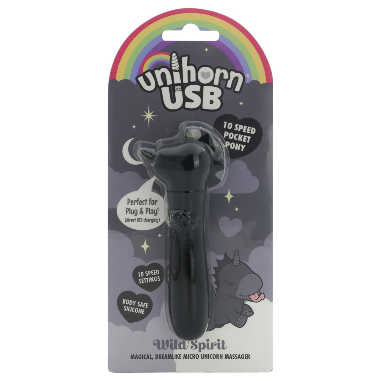 Unihorn Wild Spirit - akkus minivibrátor (fekete) Unihorn Wild Spirit - akkus minivibrátor (fekete)