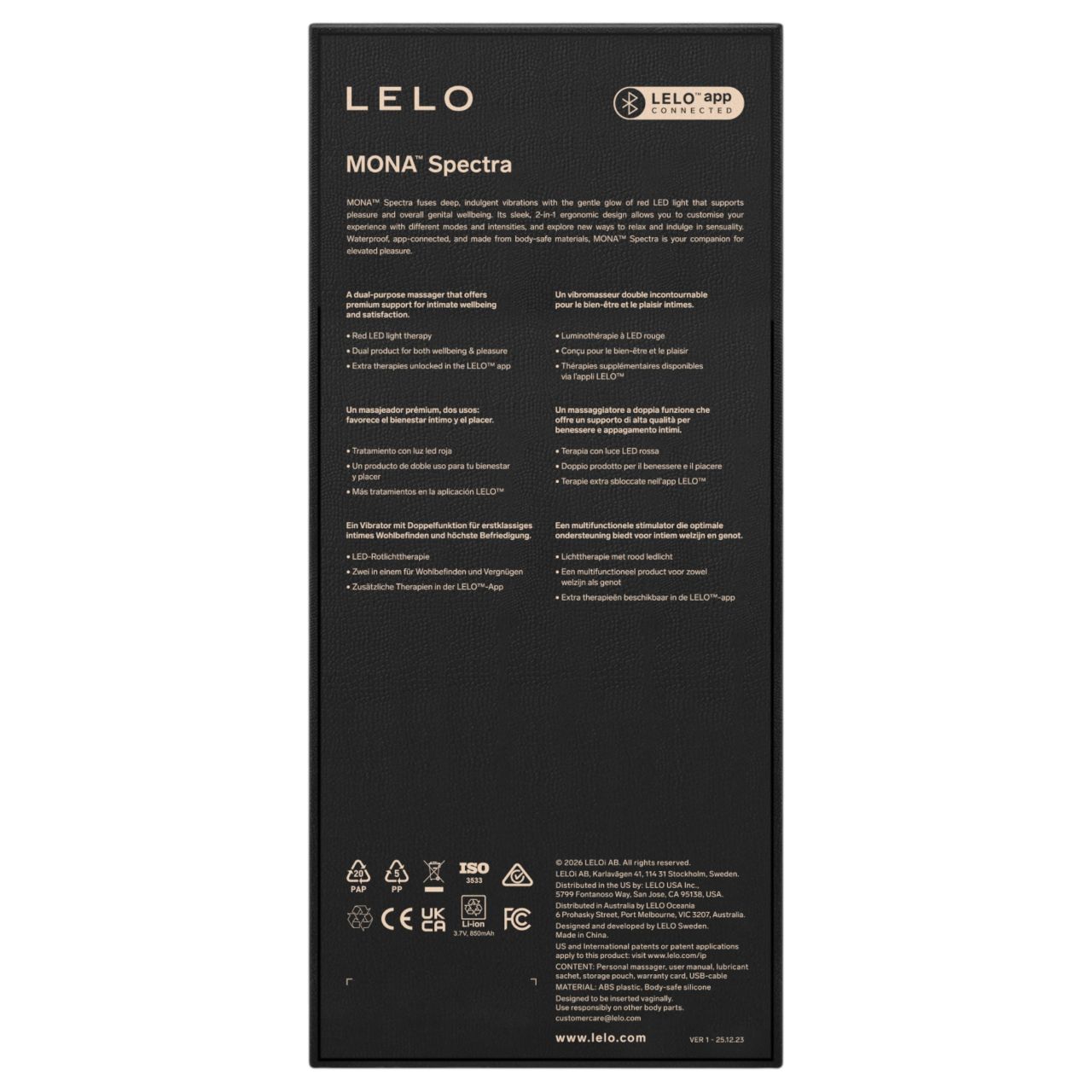 LELO Mona Spectra - okos G-pont vibrátor LED-fénnyel (fehér) LELO Mona Spectra - okos G-pont vibrátor LED-fénnyel (fehér)