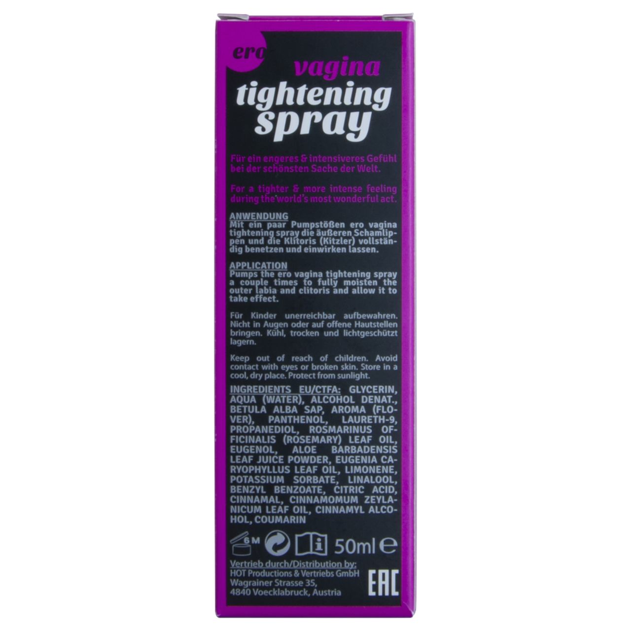 HOT ero - vaginaszűkítő spray nőknek (50ml) HOT ero - vaginaszűkítő spray nőknek (50ml)