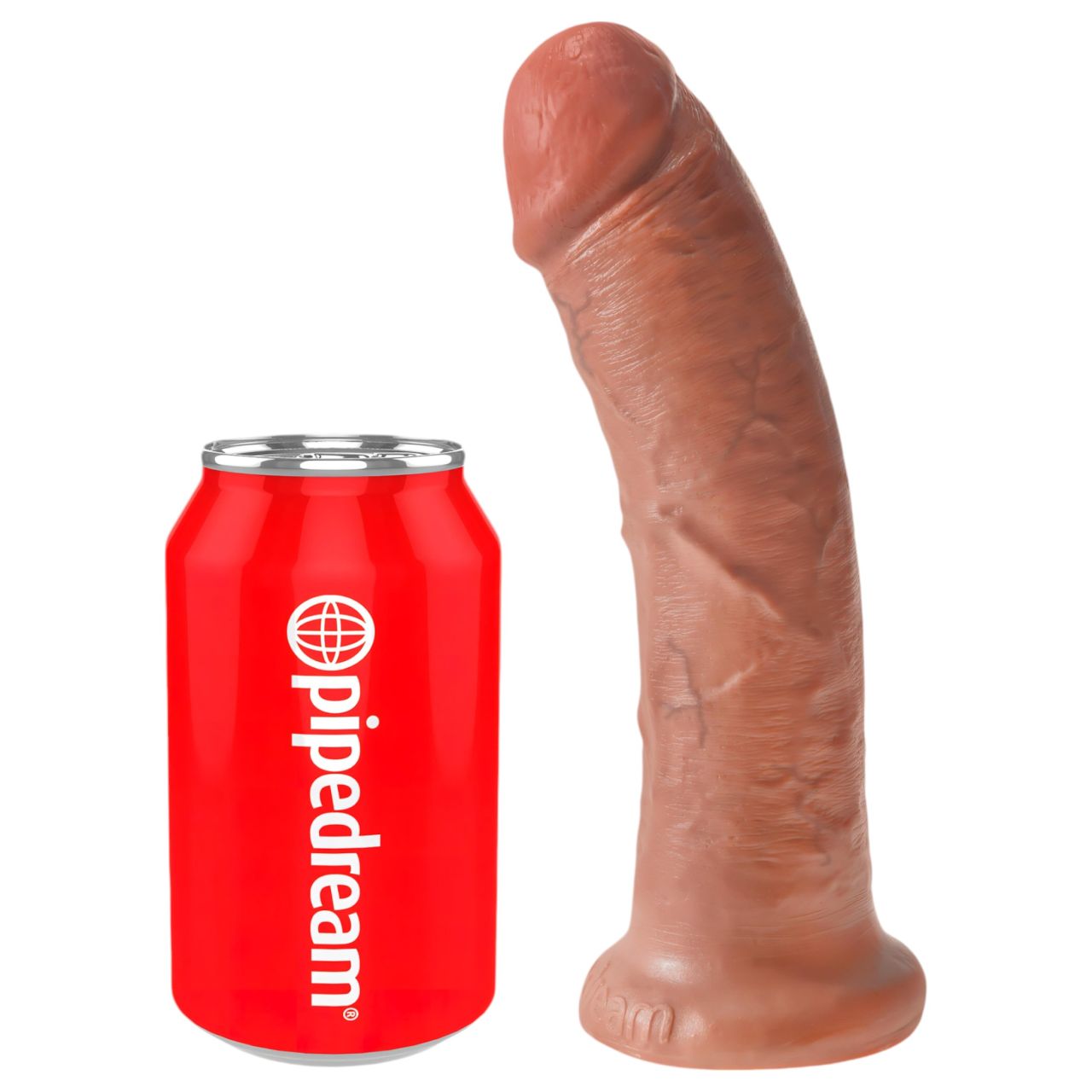 King Cock 8 dildó (20 cm) - sötét natúr King Cock 8 dildó (20 cm) - sötét natúr
