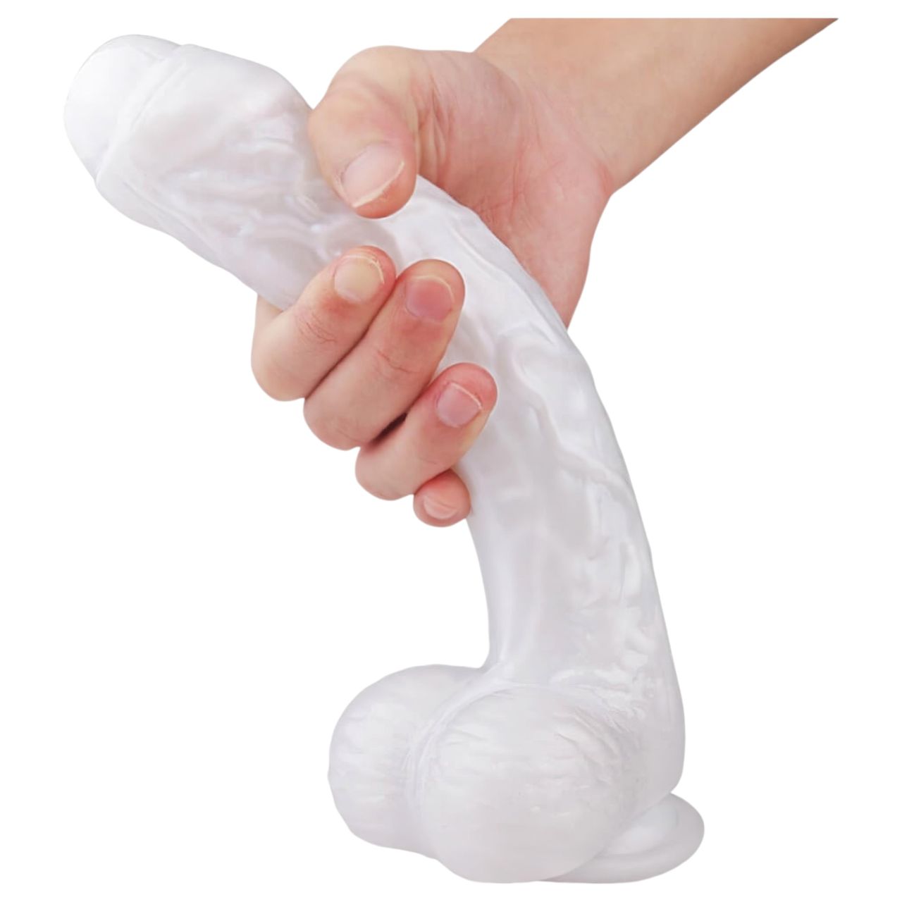 Sex HD Martin - tapadókorongos, herés élethű dildó (fehér) Sex HD Martin - tapadókorongos, herés élethű dildó (fehér)