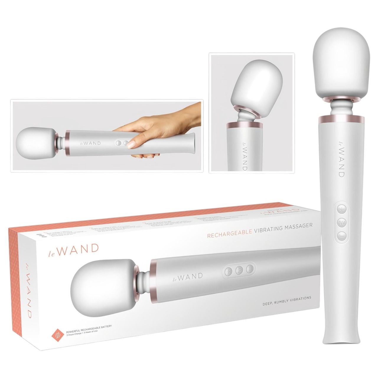 le Wand - exkluzív, akkus masszírozó vibrátor (fehér) le Wand - exkluzív, akkus masszírozó vibrátor (fehér)