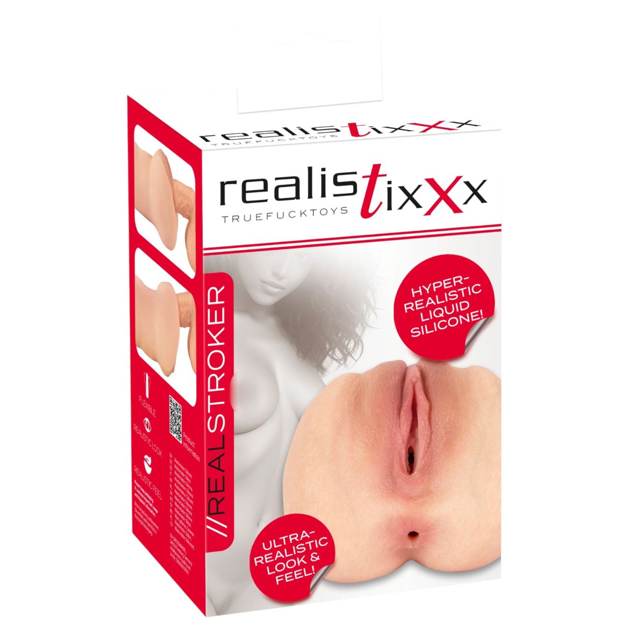 Realistixxx Real Stroker - élethű vagina és anál maszturbátor (testszínű)