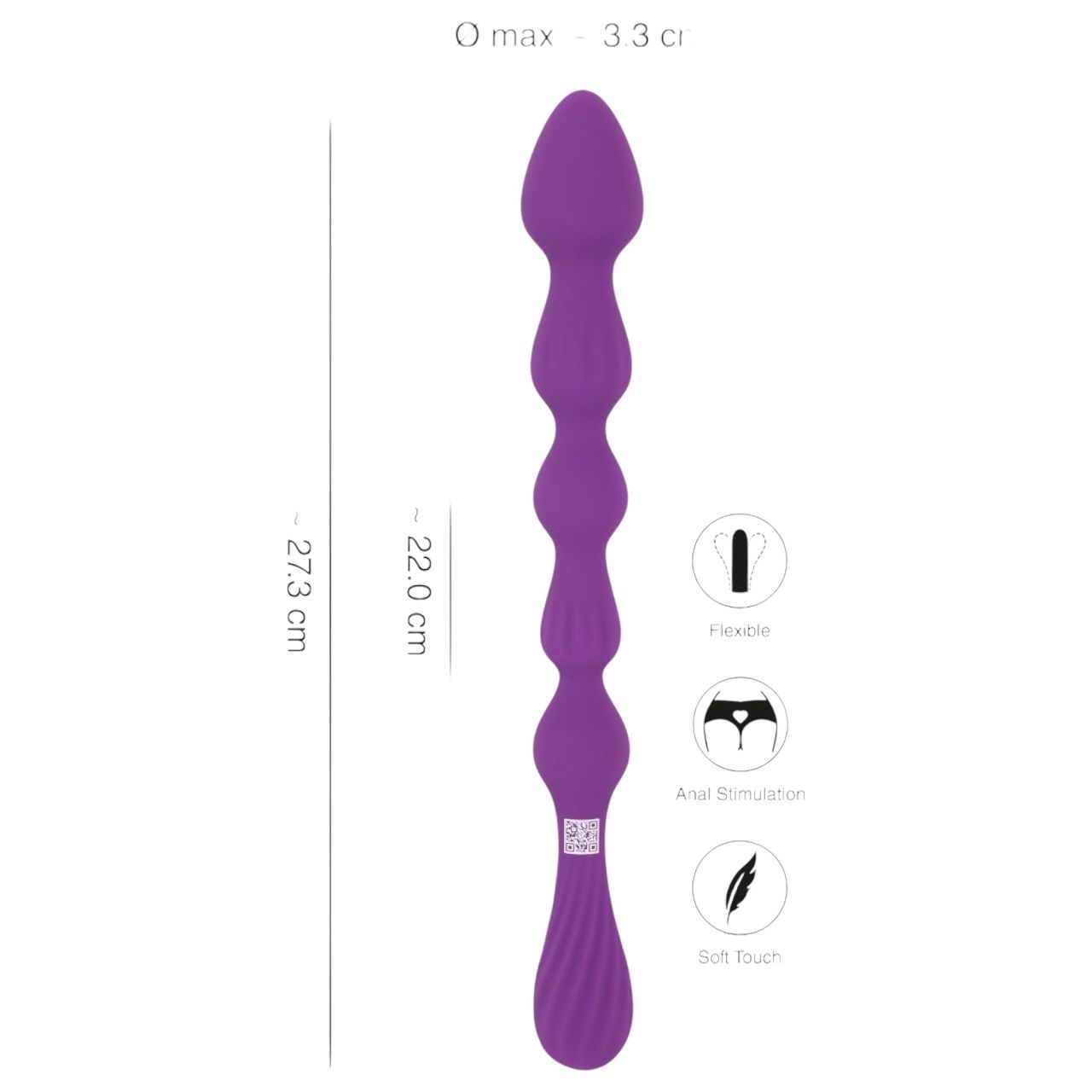 You2Toys - Gömbös, flexibilis anál dildó (viola)