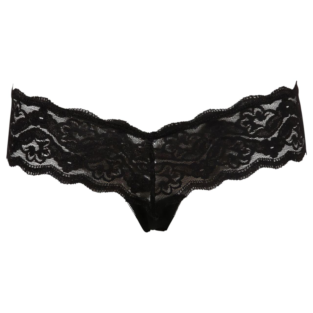 Cottelli - csipke tanga rejtett gyöngysorral (fekete) Cottelli - csipke tanga rejtett gyöngysorral (fekete)