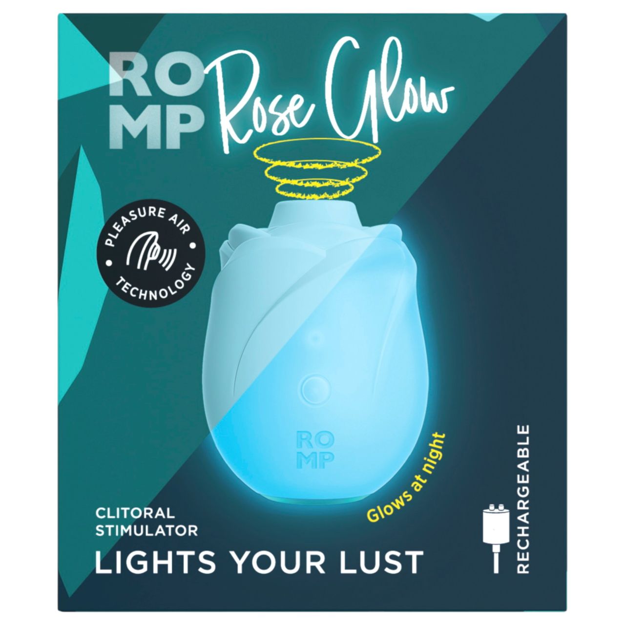 ROMP Rose Glow - léghullámos csiklóizgató (kék) ROMP Rose Glow - léghullámos csiklóizgató (kék)