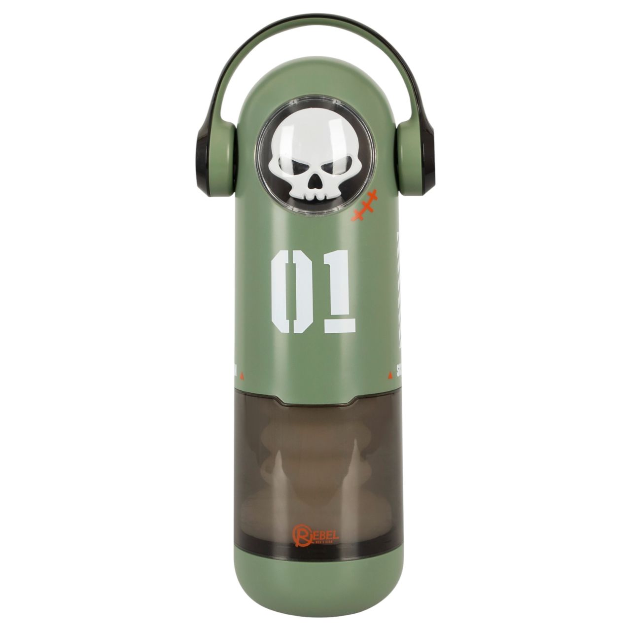 Rebel Skull - lökő és vibráló maszturbátor (zöld) Rebel Skull - lökő és vibráló maszturbátor (zöld)