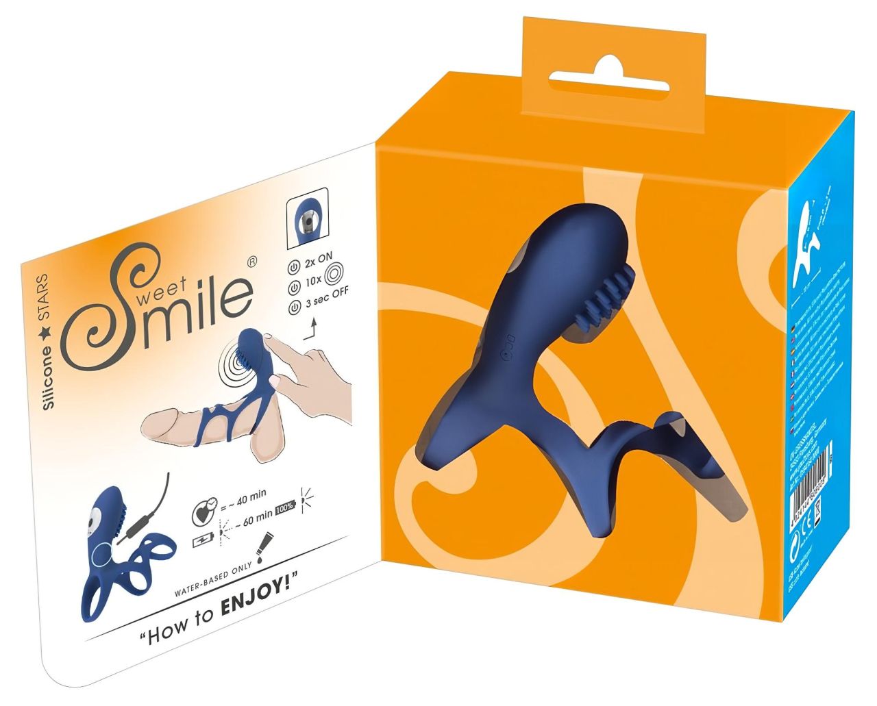 SMILE Couple - akkus, vibrációs péniszmandzsetta, péniszköpeny (kék) SMILE Couple - akkus, vibrációs péniszmandzsetta, péniszköpeny (kék)