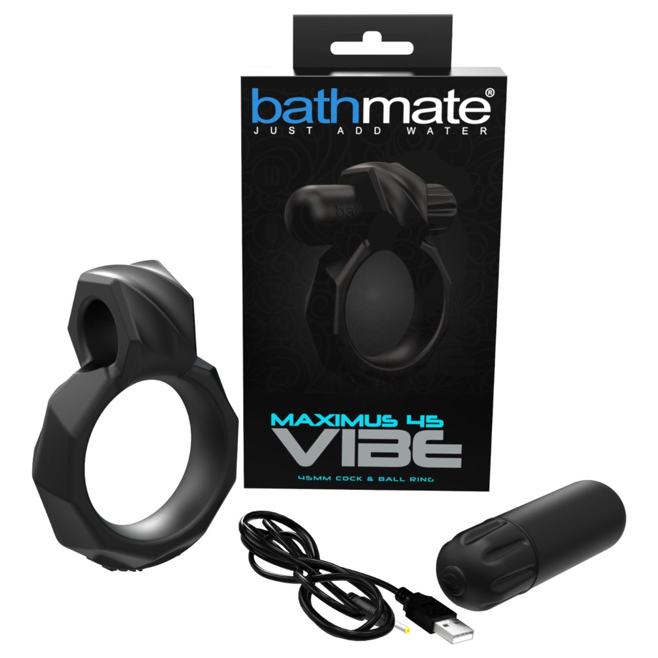 Bathmate Maximus Vibe 45 - akkus vibrációs péniszgyűrű (fekete) Bathmate Maximus Vibe 45 - akkus vibrációs péniszgyűrű (fekete)