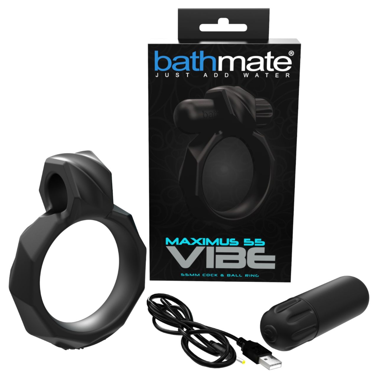 Bathmate Maximus Vibe 55 - akkus vibrációs péniszgyűrű (fekete) Bathmate Maximus Vibe 55 - akkus vibrációs péniszgyűrű (fekete)