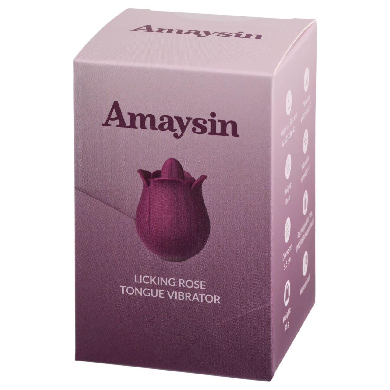 Amaysin - nyelves rózsa csiklóvibrátor, csiklóizgató (lila)