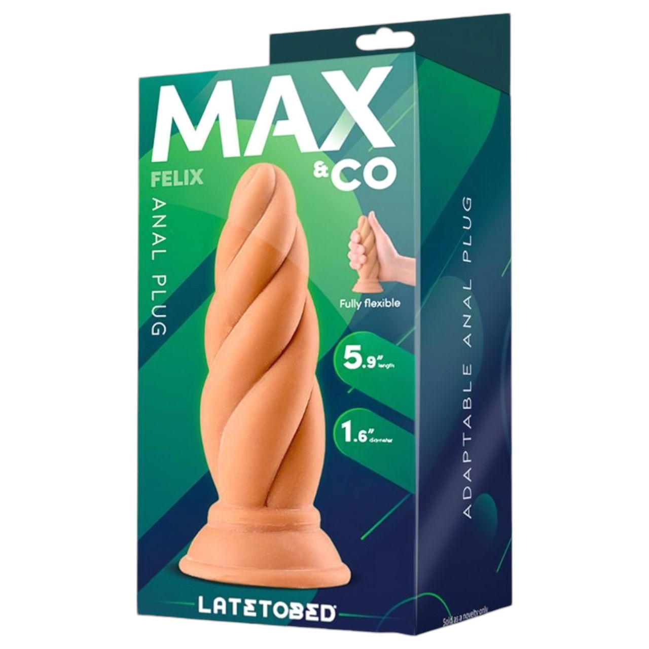 Max & Co Felix - csavaros anál plug - 15 cm (testszínű) Max & Co Felix - csavaros anál plug - 15 cm (testszínű)