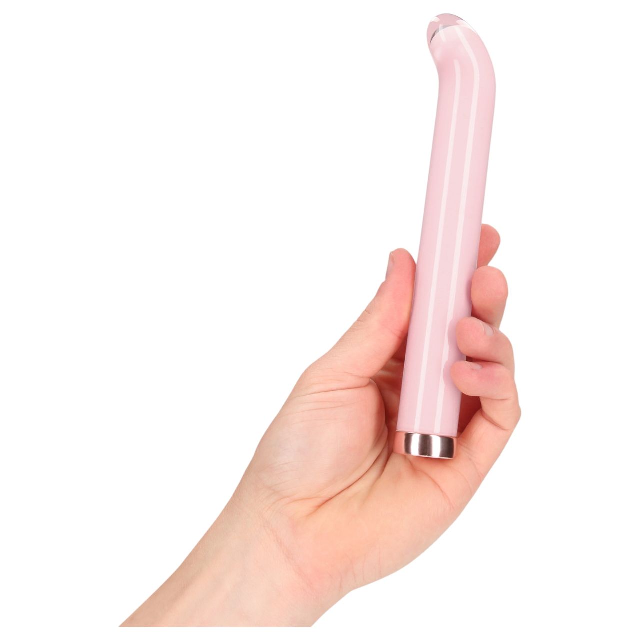 Loveline - G-pontos üveg vibrátor (rózsaszín)