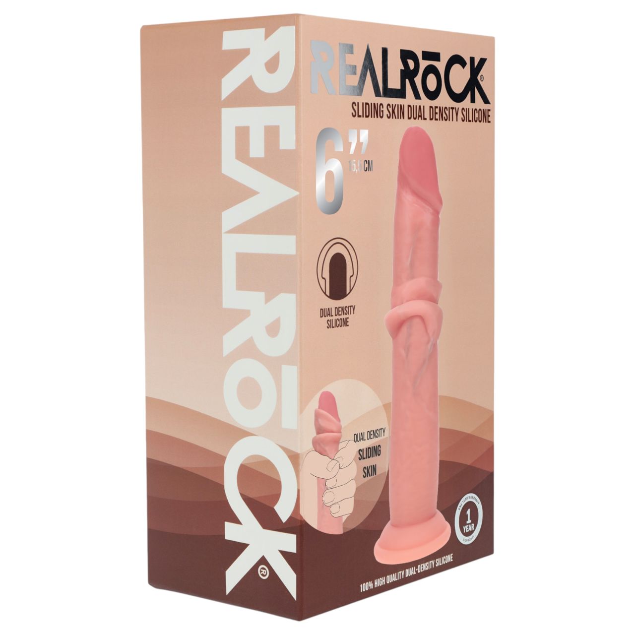 RealRock - dupla sűrűségű élethű dildó (testszínű, 15,5 cm) RealRock - dupla sűrűségű élethű dildó (testszínű, 15,5 cm)