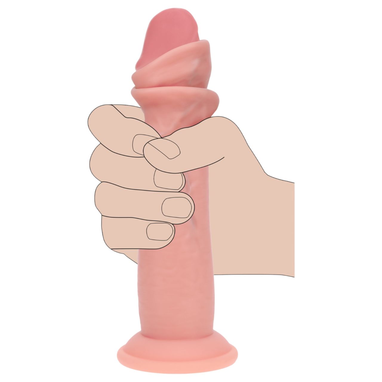 RealRock - dupla sűrűségű élethű dildó (testszínű, 15,5 cm) RealRock - dupla sűrűségű élethű dildó (testszínű, 15,5 cm)