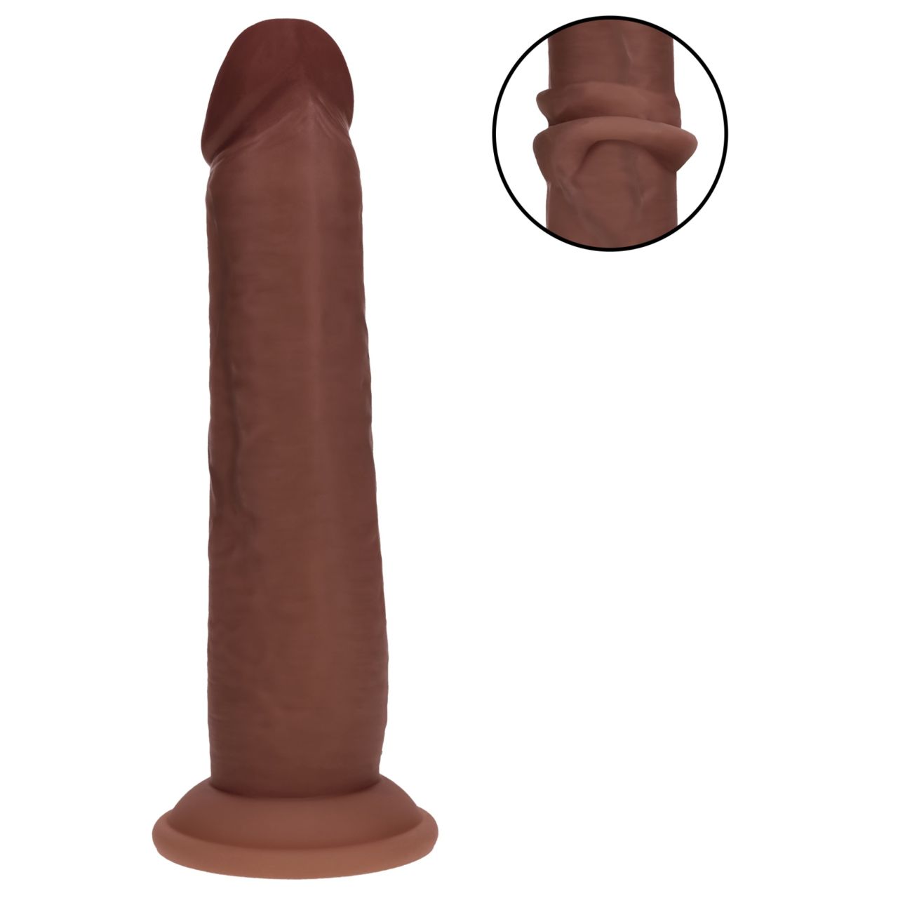 RealRock - dupla sűrűségű élethű dildó (barna, 20,5 cm) RealRock - dupla sűrűségű élethű dildó (barna, 20,5 cm)