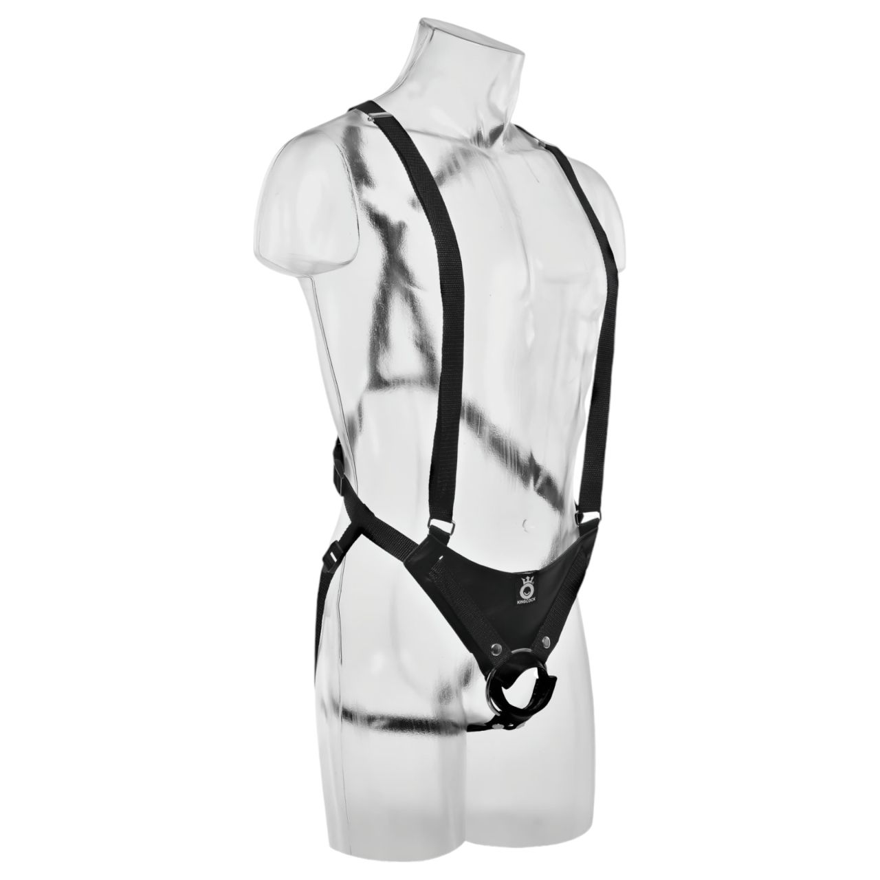 King Cock Strap-on 11 - üreges felcsatolható dildó hámmal (28 cm)
