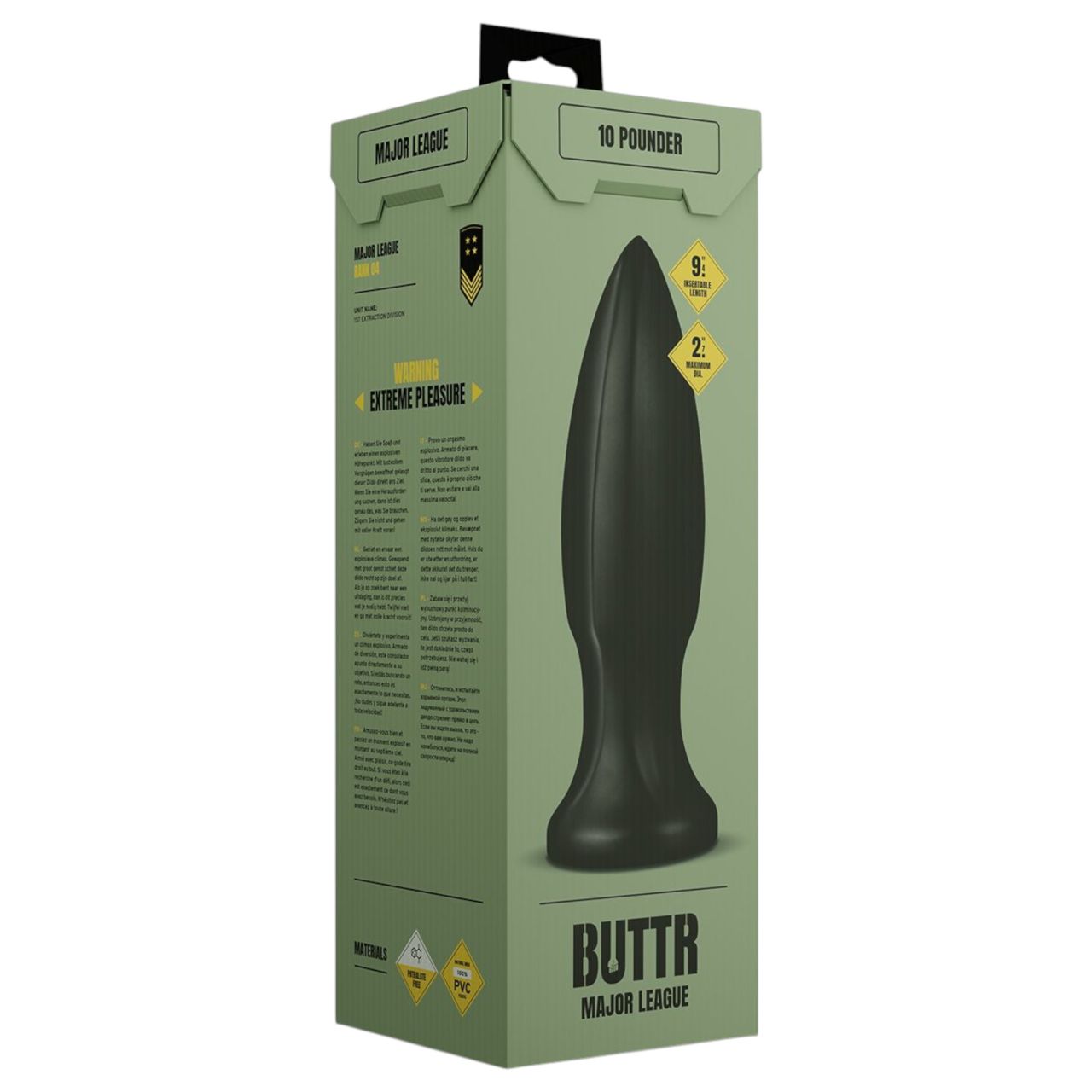 BUTTR Huge Explosive II - óriás anál plug (fekete) - 29 cm BUTTR Huge Explosive II - óriás anál plug (fekete) - 29 cm