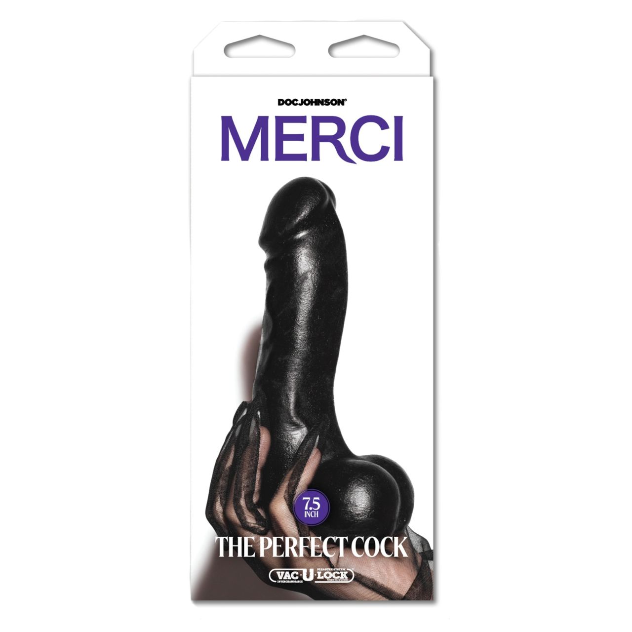 Doc Johnson The Perfect Cock - fekete élethű dildó (19 cm) Doc Johnson The Perfect Cock - fekete élethű dildó (19 cm)