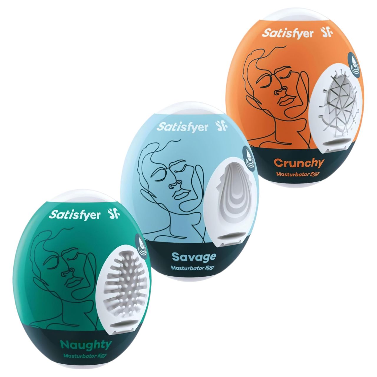 Satisfyer Egg NSC - tojás maszturbátor szett férfiaknak (3 db) Satisfyer Egg NSC - tojás maszturbátor szett férfiaknak (3 db)