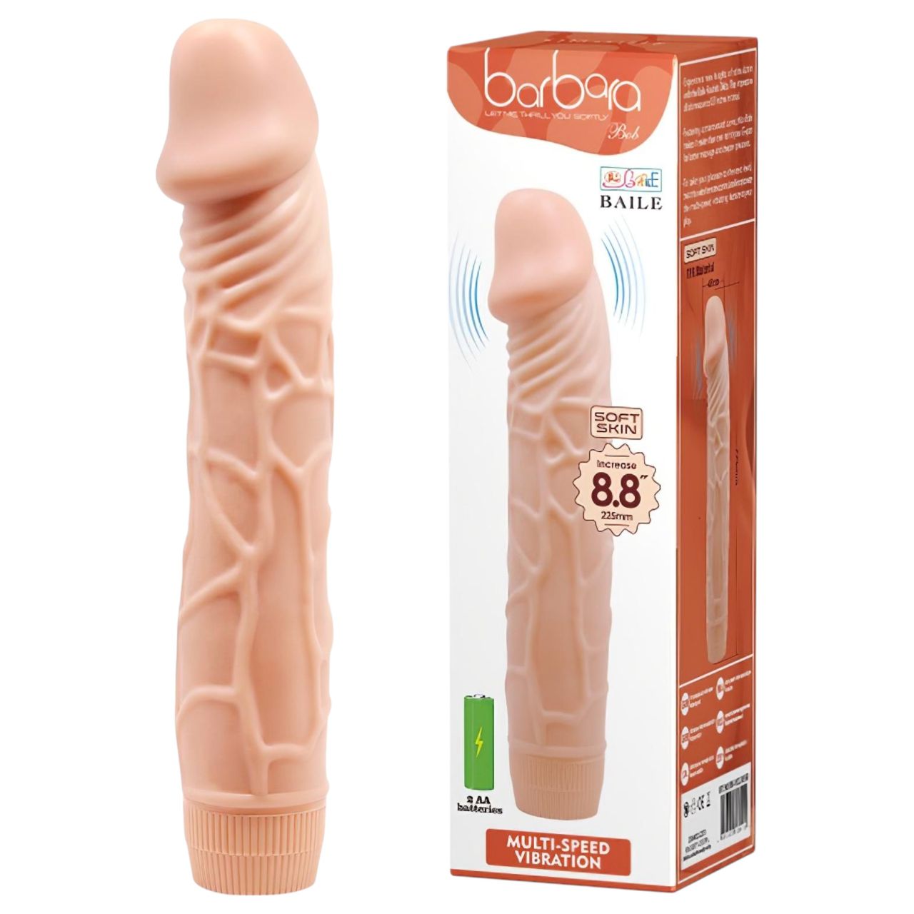 Baile Barbara - élethű vibrátor - 22,5 cm (testszínű) Baile Barbara - élethű vibrátor - 22,5 cm (testszínű)