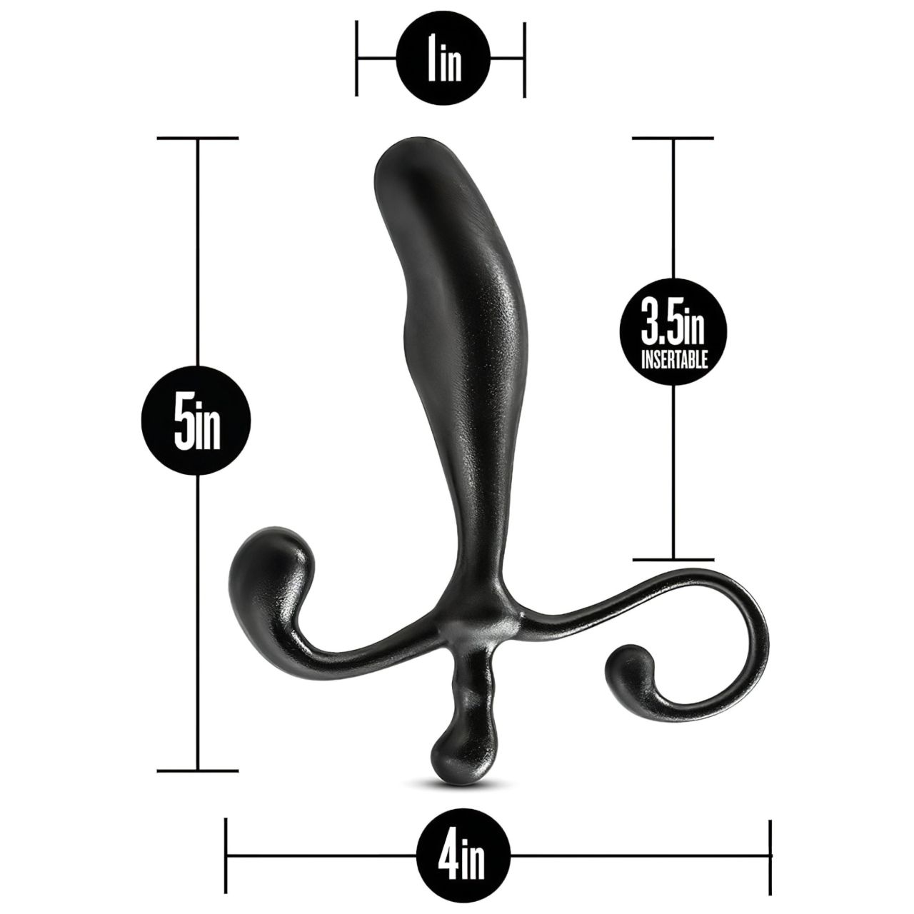 Anal Adventures - prosztata dildó és masszírozó (fekete)