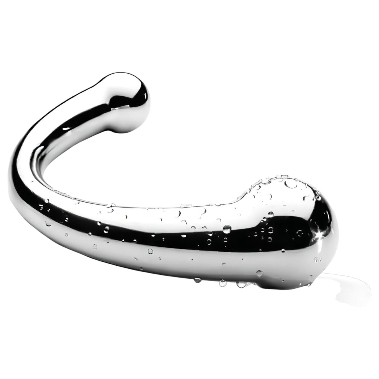 NJOY Pure Wand - anál horog dildó (ezüst)