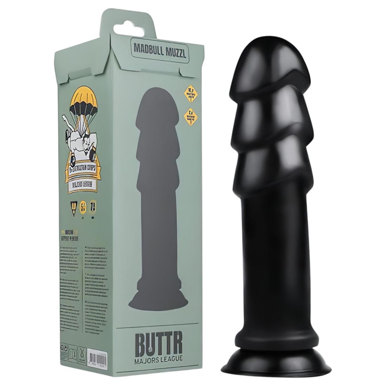 BUTTR Madbull Muzzl - tapadókorongos anál dildó (fekete) BUTTR Madbull Muzzl - tapadókorongos anál dildó (fekete)