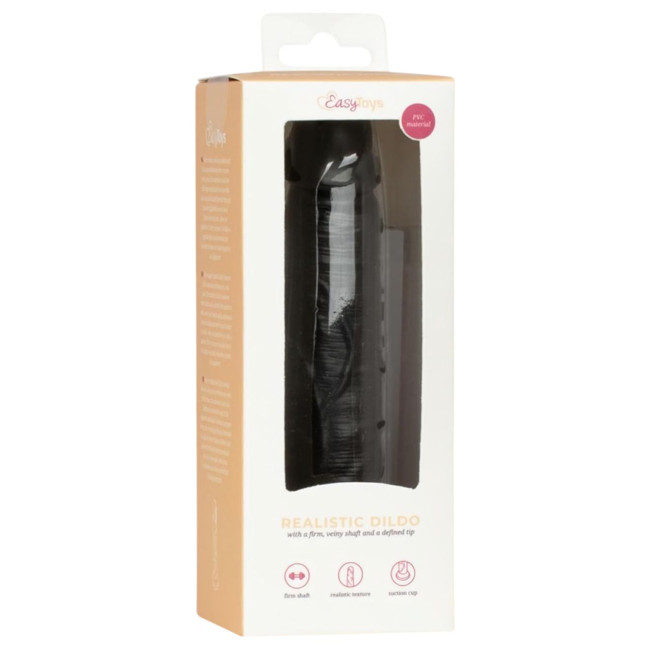EasyToys - élethű dildó - 12 cm (fekete) EasyToys - élethű dildó - 12 cm (fekete)