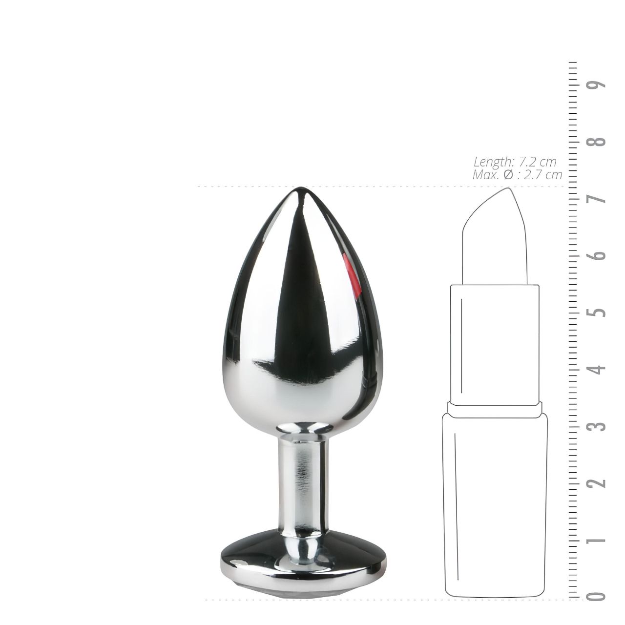 EasyToys - fém anál plug (ezüst-fehér) EasyToys - fém anál plug (ezüst-fehér)
