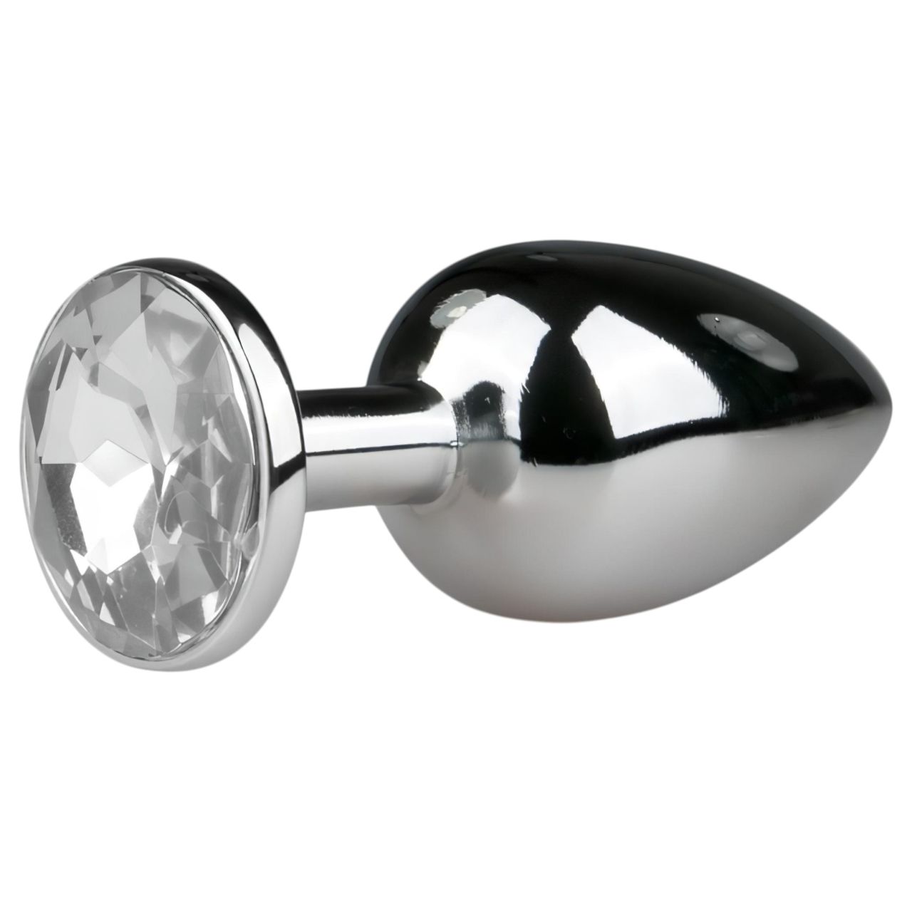 EasyToys - fém anál plug (ezüst-fehér) EasyToys - fém anál plug (ezüst-fehér)