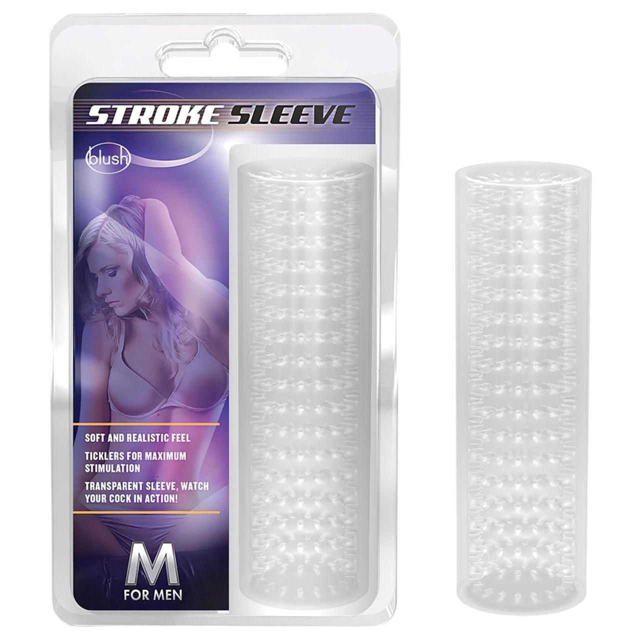M For Man - stimuláló péniszköpeny és maszturbátor (átlátszó) M For Man - stimuláló péniszköpeny és maszturbátor (átlátszó)