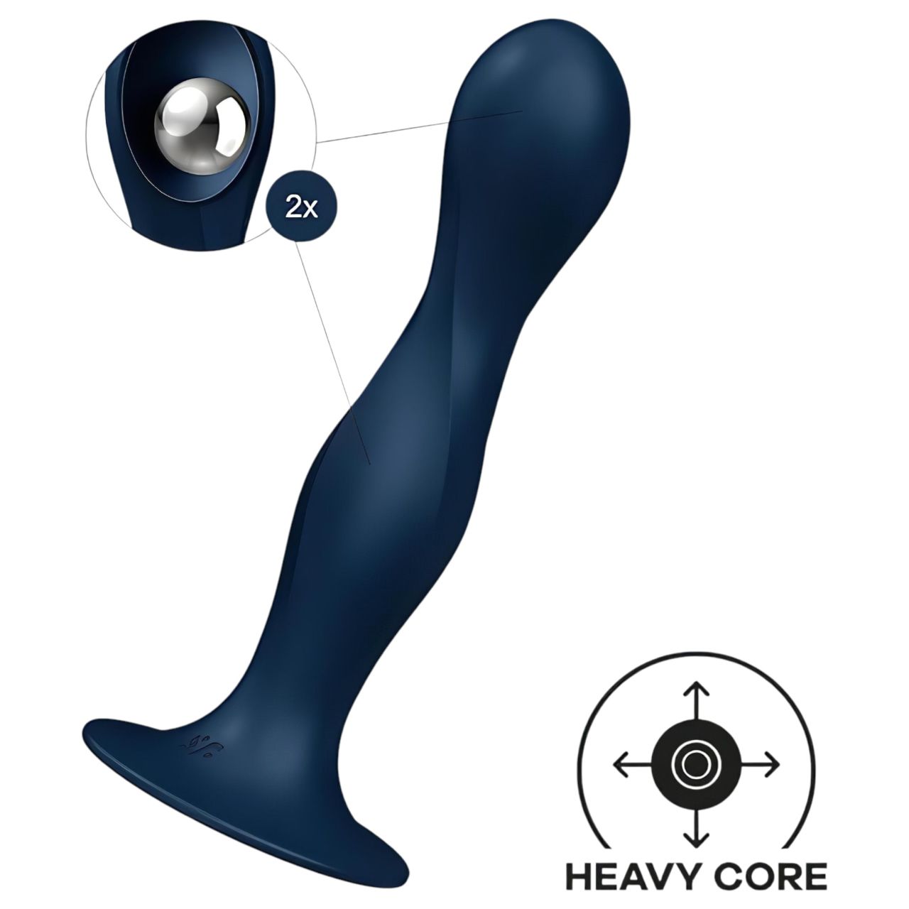Satisfyer Double Ball-R - súlyozott dildó (kék) Satisfyer Double Ball-R - súlyozott dildó (kék)
