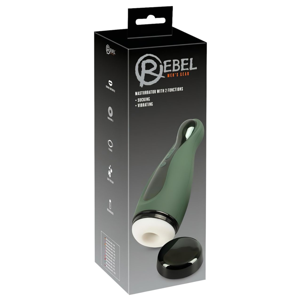 Rebel 2 Function - akkus, szívó-rezgő maszturbátor férfiaknak Rebel 2 Function - akkus, szívó-rezgő maszturbátor férfiaknak