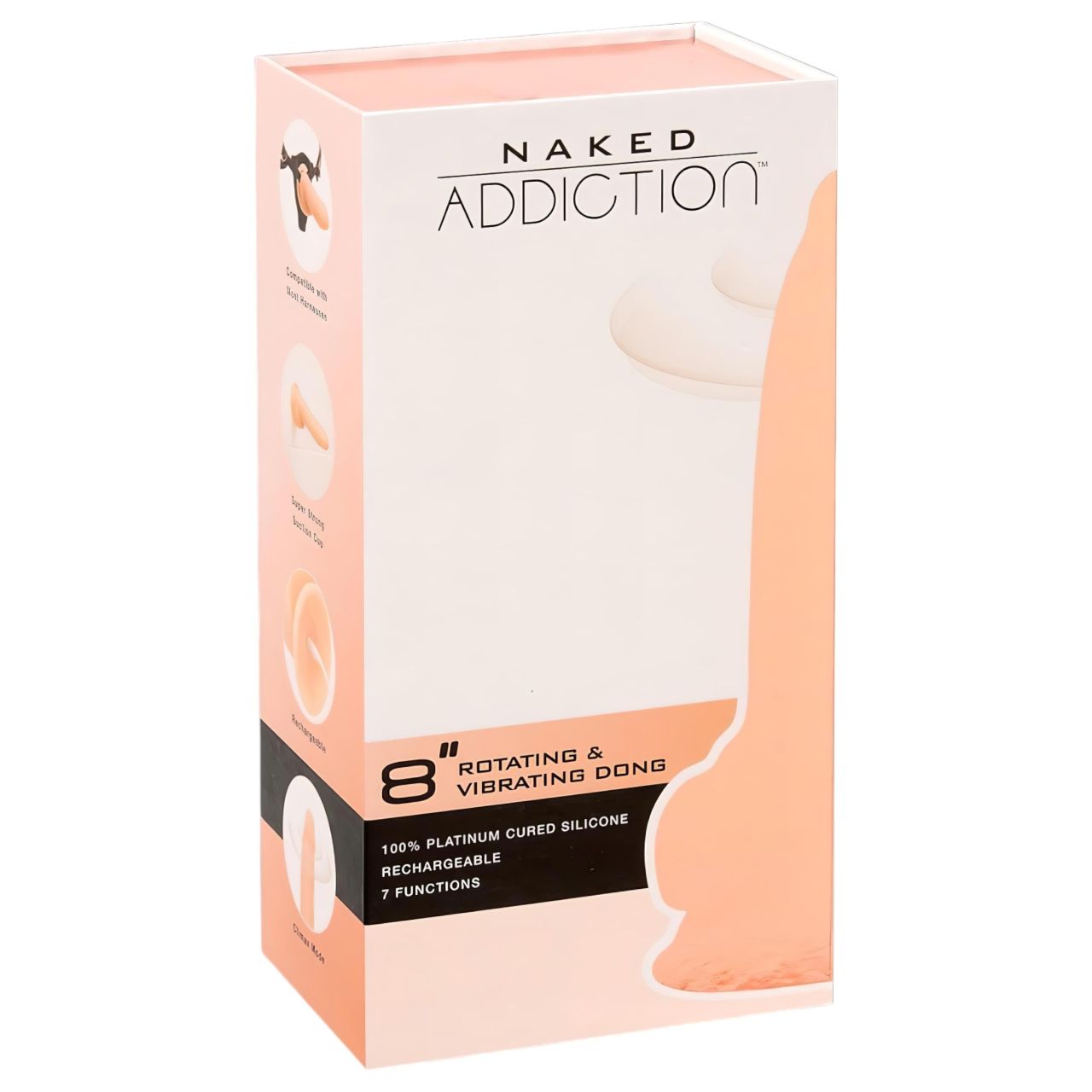Naked Addiction Rotating 8 - forgó vibrátor (20 cm, testszínű) Naked Addiction Rotating 8 - forgó vibrátor (20 cm, testszínű)
