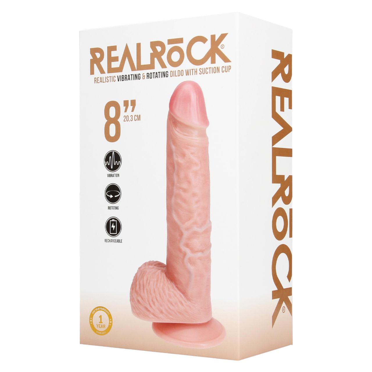RealRock - élethű, forgó vibrátor (natúr, 20,5 cm) RealRock - élethű, forgó vibrátor (natúr, 20,5 cm)