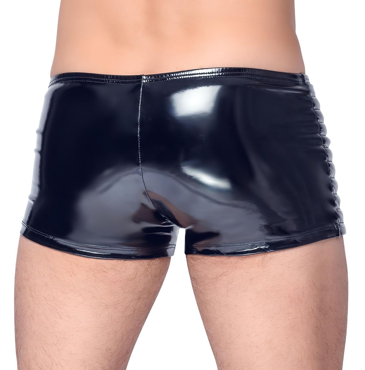 Black Level - cipzáras, fényes férfi short (fekete) Black Level - cipzáras, fényes férfi short (fekete)