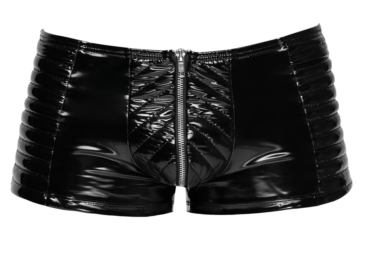 Black Level - cipzáras, fényes férfi short (fekete) Black Level - cipzáras, fényes férfi short (fekete)