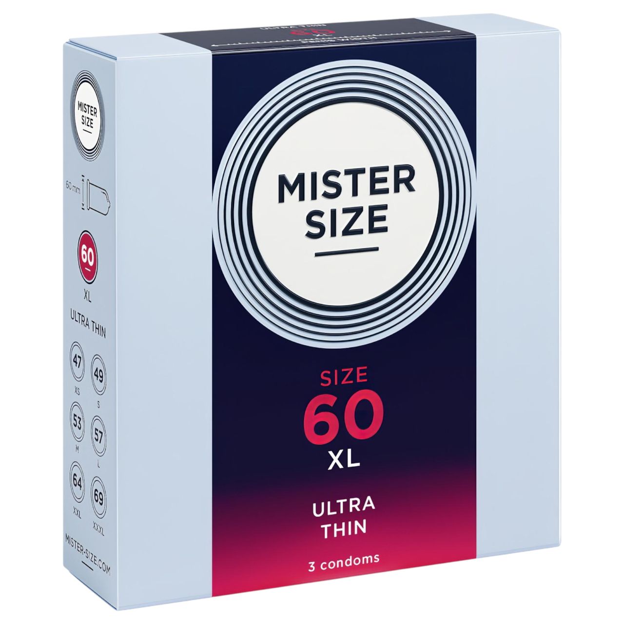 Mister Size vékony óvszer - 60 mm (3 db) Mister Size vékony óvszer - 60 mm (3 db)