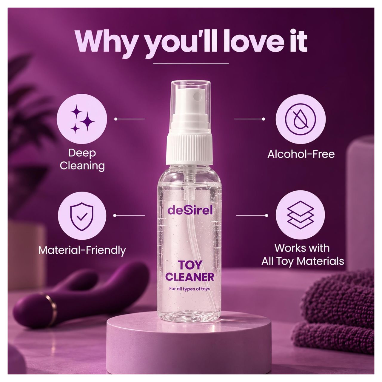 Desirel tisztító és síkosító (2 × 50 ml) Desirel tisztító és síkosító (2 × 50 ml)