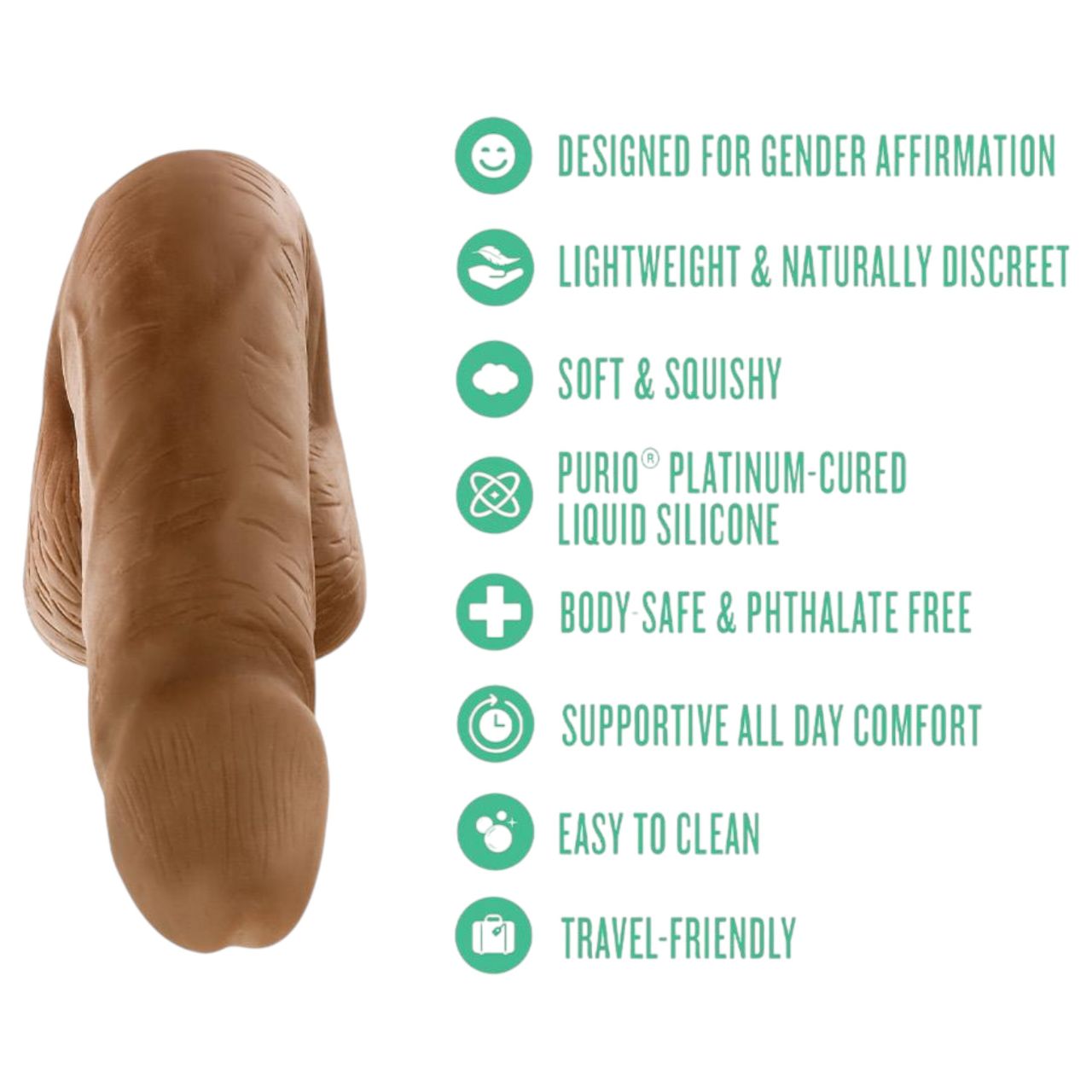 Blush UrSelf Affirm - élethű packer barna műpénisz (13 cm) Blush UrSelf Affirm - élethű packer barna műpénisz (13 cm)