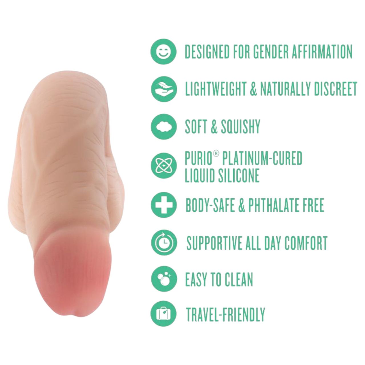 Blush UrSelf Affirm - élethű packer testszínű műpénisz (13 cm) Blush UrSelf Affirm - élethű packer testszínű műpénisz (13 cm)