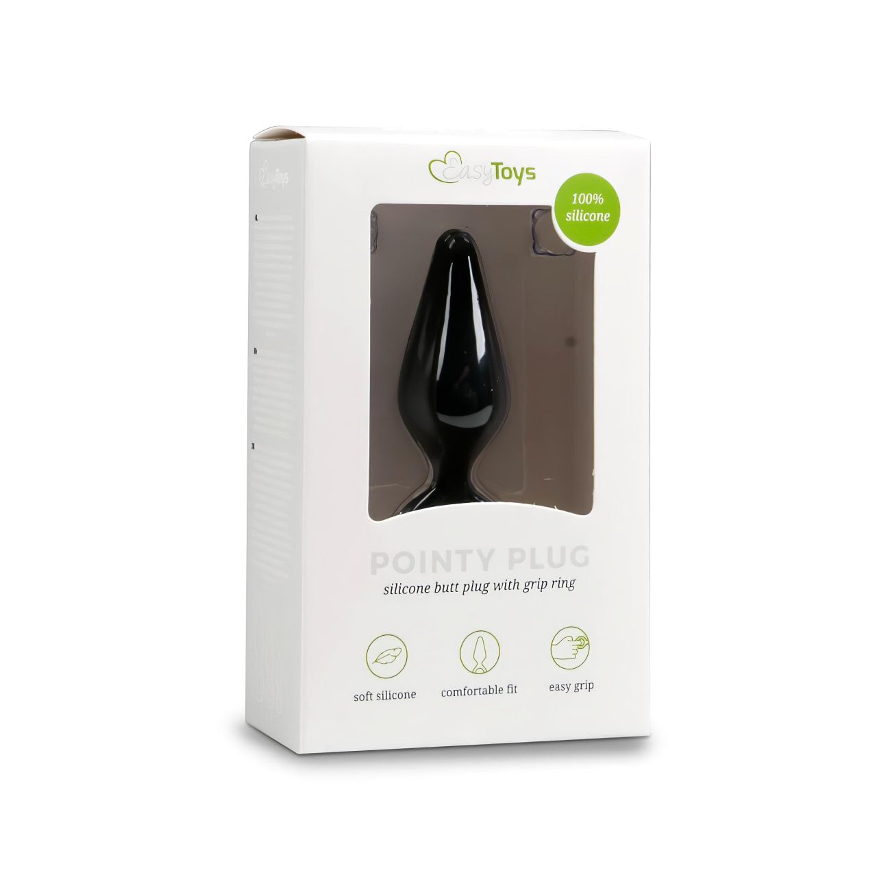 EasyToys Pointy Plug - gyűrűs anál plug - közepes (fekete) EasyToys Pointy Plug - gyűrűs anál plug - közepes (fekete)