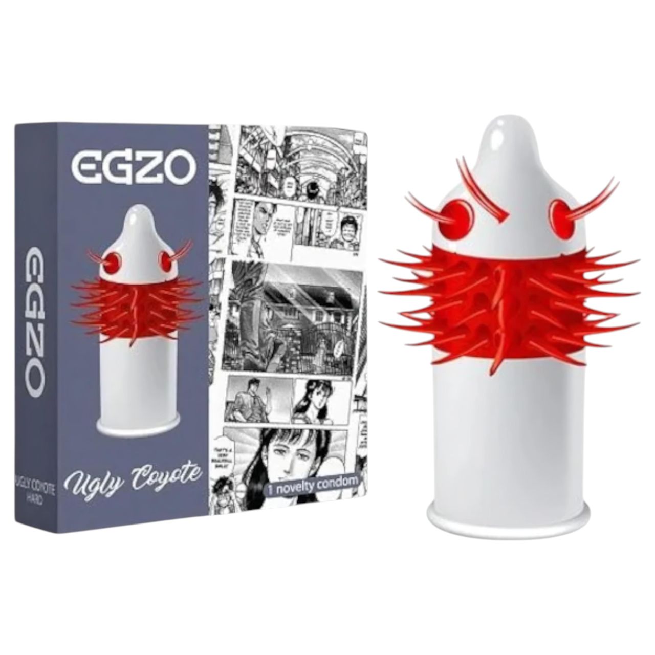 Egzo Ugly Coyote - hosszú tüskés óvszer (1 db) Egzo Ugly Coyote - hosszú tüskés óvszer (1 db)