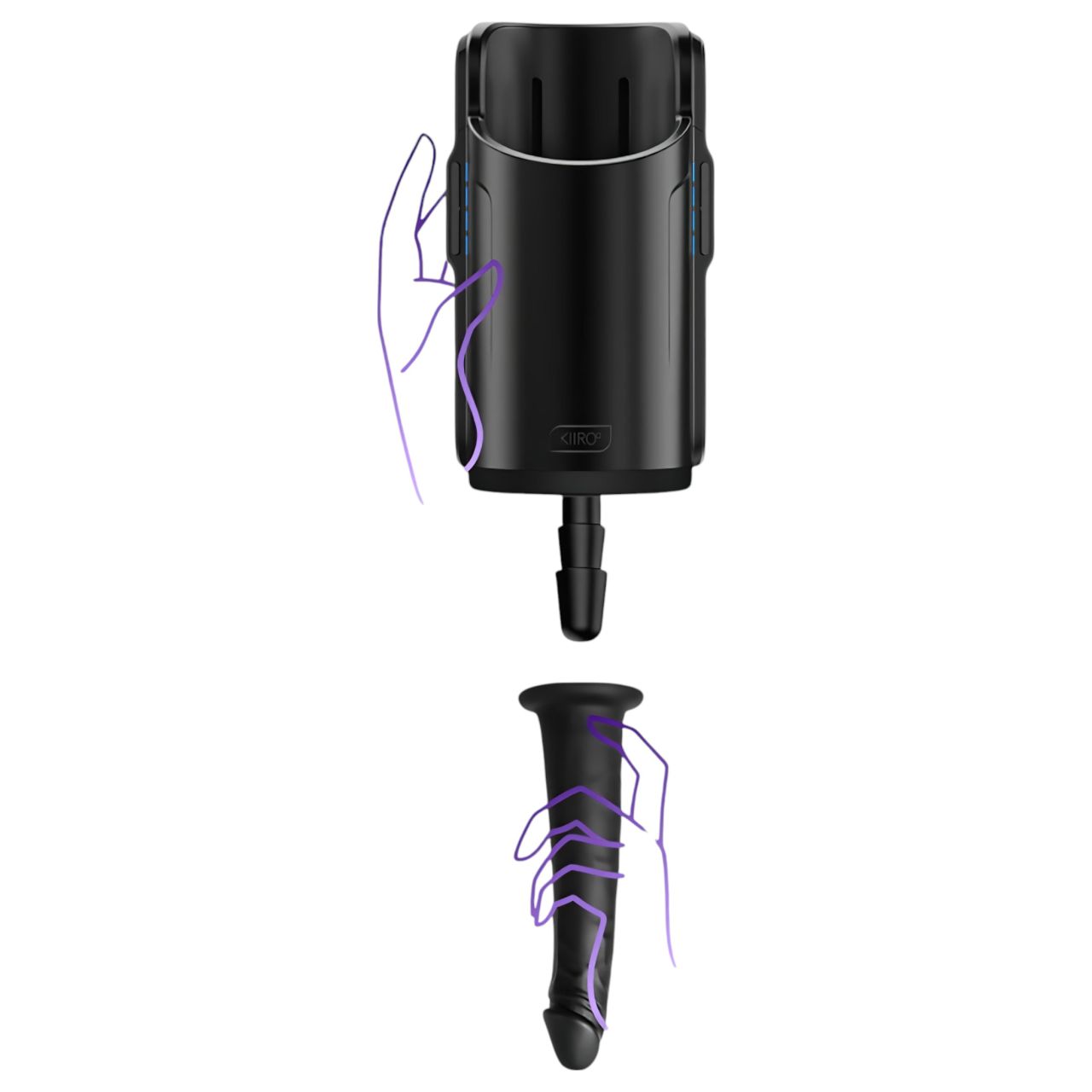 Kiiroo élethű vákuum dildó - 19 cm (fekete) Kiiroo élethű vákuum dildó - 19 cm (fekete)