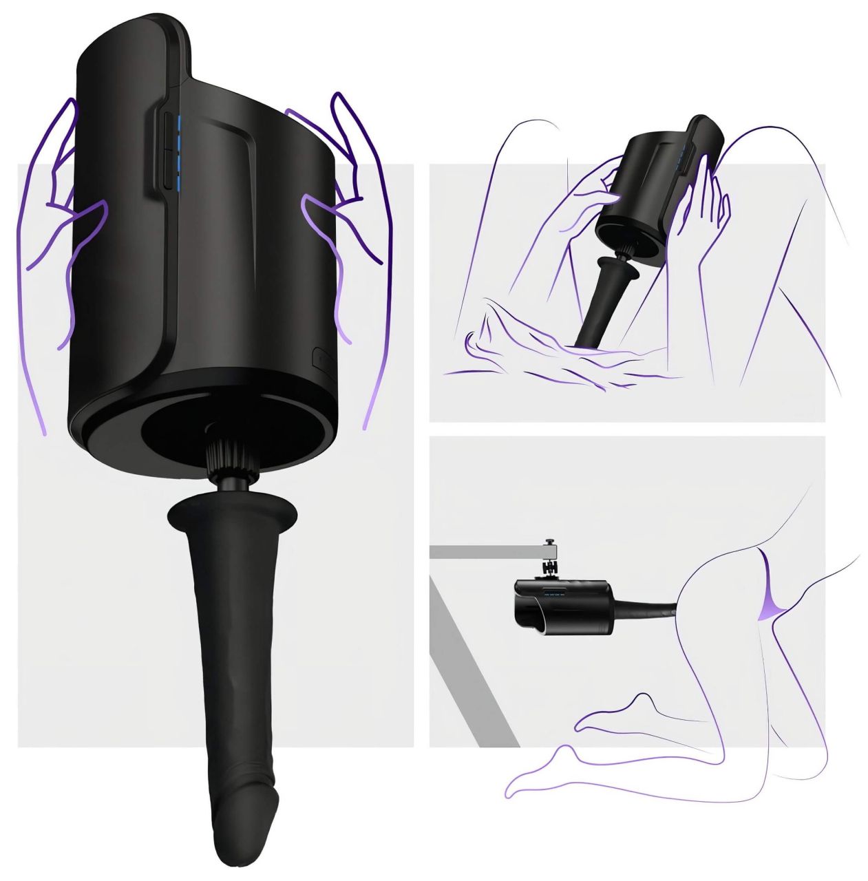 Kiiroo élethű vákuum dildó - 19 cm (fekete) Kiiroo élethű vákuum dildó - 19 cm (fekete)